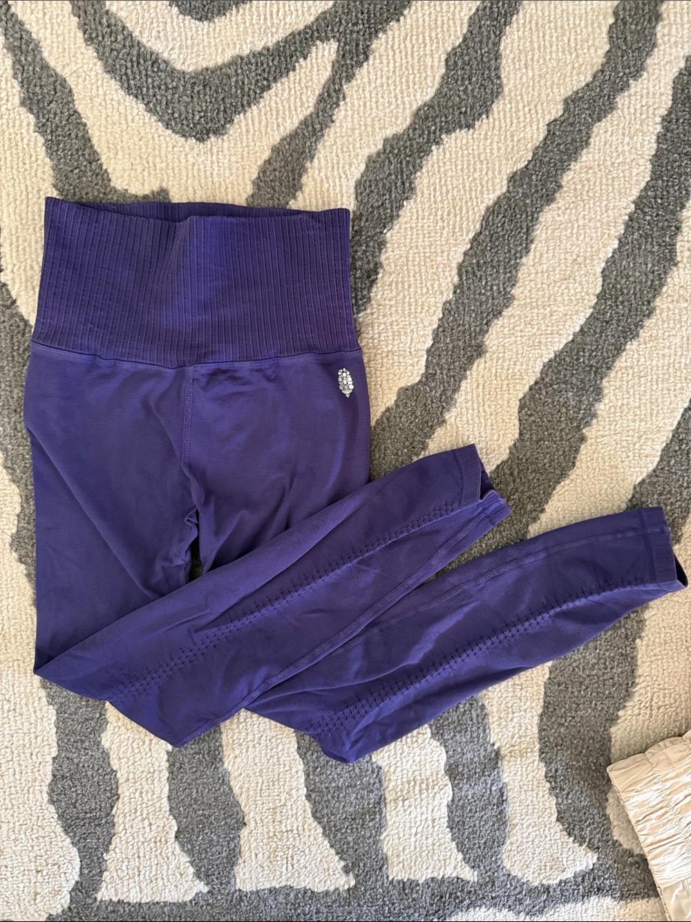 Free People Deep Purple High-Waist Seamless Leggings